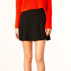 Topshop Pleated Black Skirt